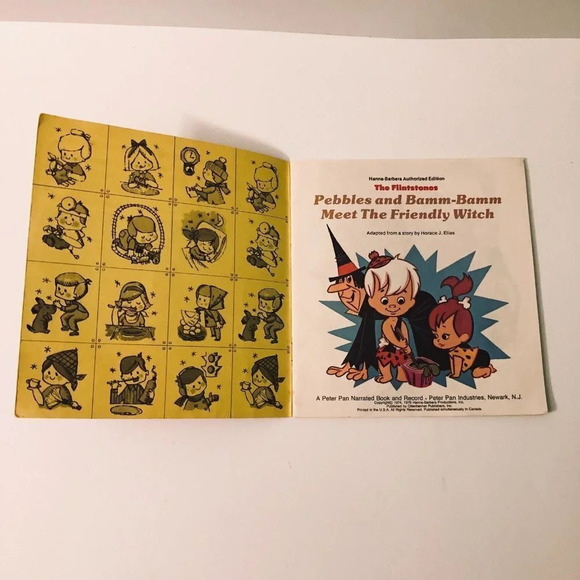 Vtg 1976 Pebbles And Bamm Bamm And The Friendly  Witch Book Only No Tape - Picture 7 of 15